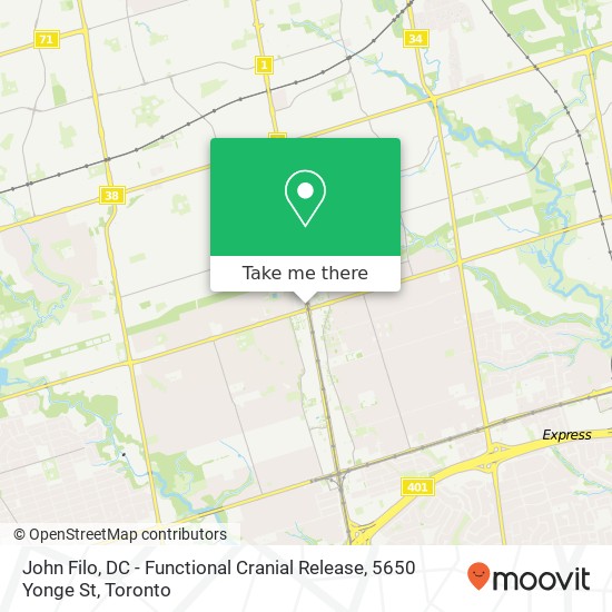 John Filo, DC - Functional Cranial Release, 5650 Yonge St map