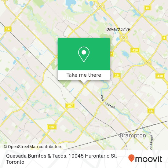 Quesada Burritos & Tacos, 10045 Hurontario St plan