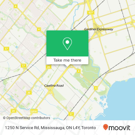 1250 N Service Rd, Mississauga, ON L4Y map