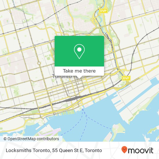 Locksmiths Toronto, 55 Queen St E map