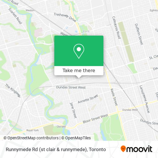 Runnymede Rd (st clair & runnymede) map