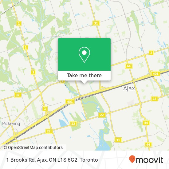 1 Brooks Rd, Ajax, ON L1S 6G2 map