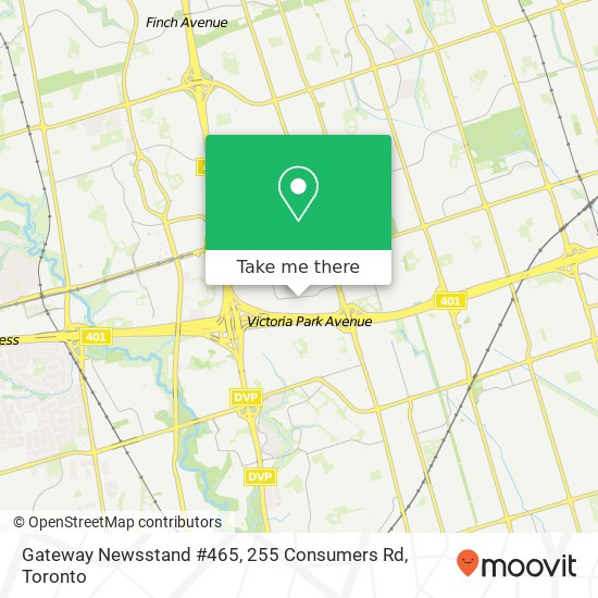 Gateway Newsstand #465, 255 Consumers Rd map