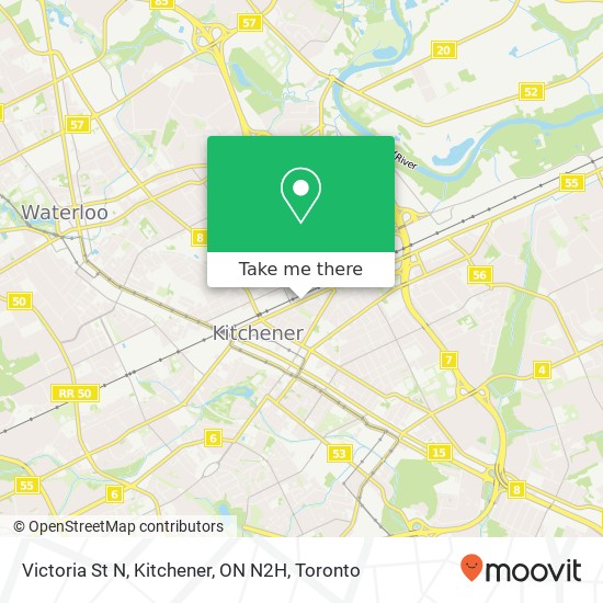 Victoria St N, Kitchener, ON N2H map