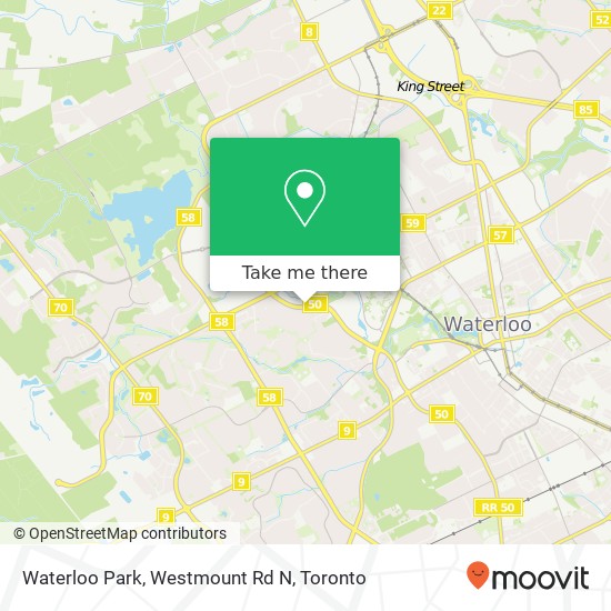 Waterloo Park, Westmount Rd N map