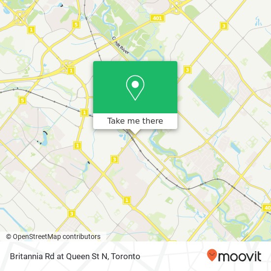 Britannia Rd at Queen St N map