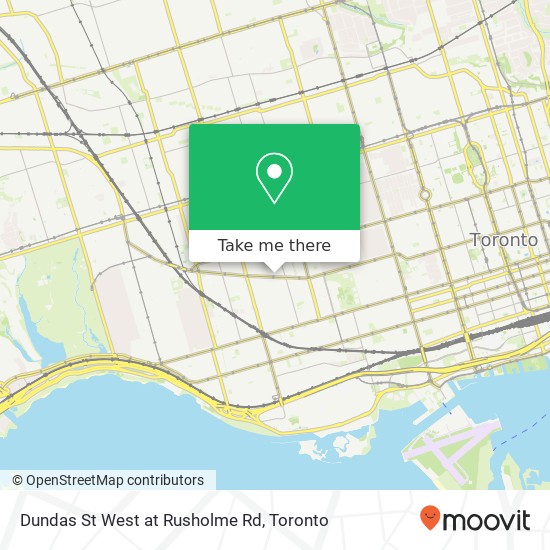 Dundas St West at Rusholme Rd map
