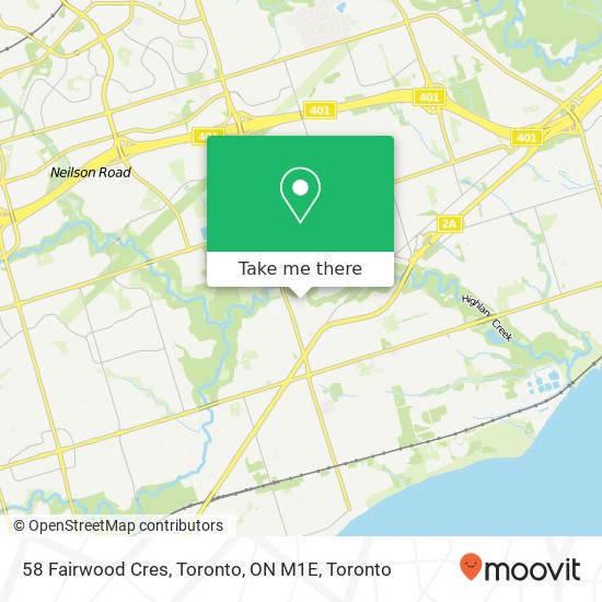 58 Fairwood Cres, Toronto, ON M1E map