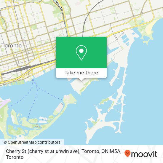 Cherry St (cherry st at unwin ave), Toronto, ON M5A plan