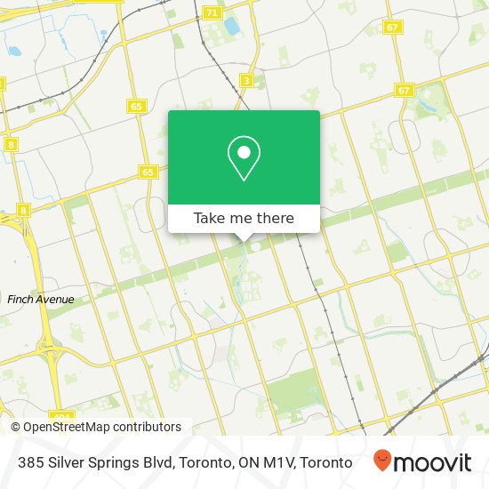 385 Silver Springs Blvd, Toronto, ON M1V map