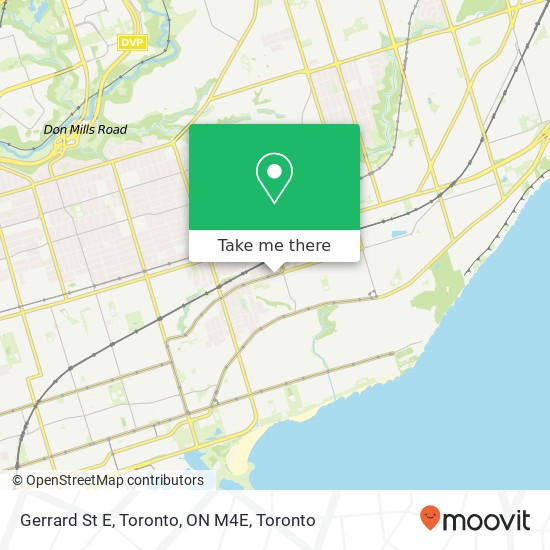 Gerrard St E, Toronto, ON M4E map