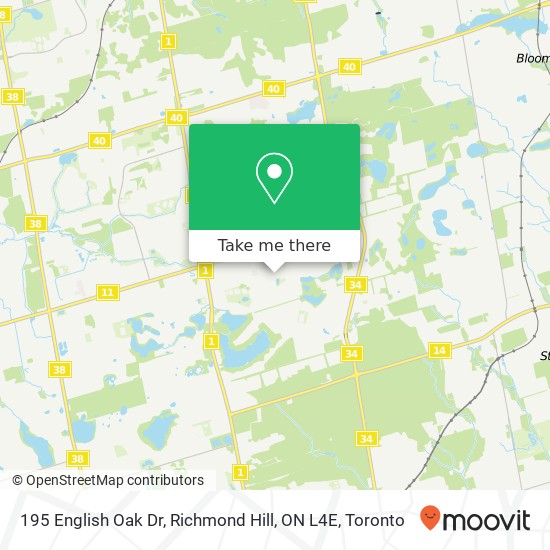 195 English Oak Dr, Richmond Hill, ON L4E map