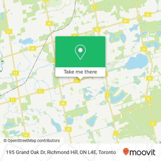 195 Grand Oak Dr, Richmond Hill, ON L4E map