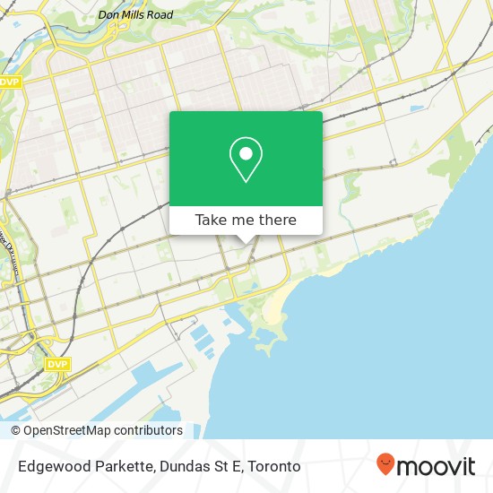 Edgewood Parkette, Dundas St E map