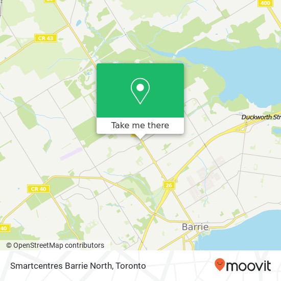 Smartcentres Barrie North map