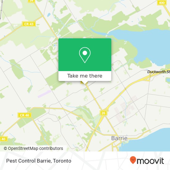 Pest Control Barrie map