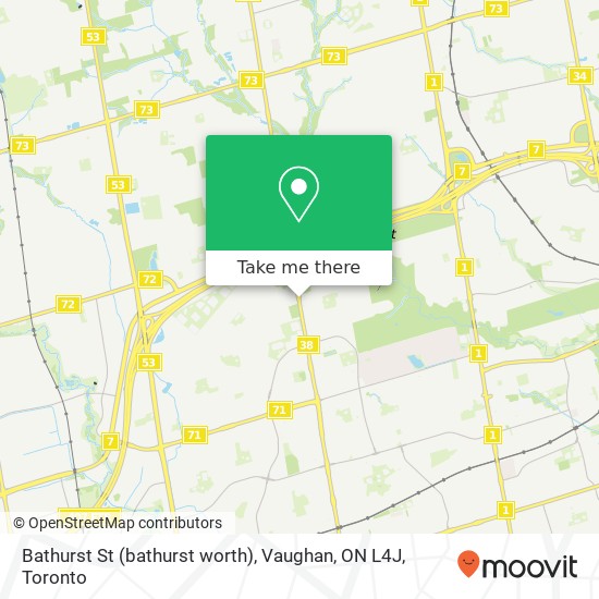 Bathurst St (bathurst worth), Vaughan, ON L4J map