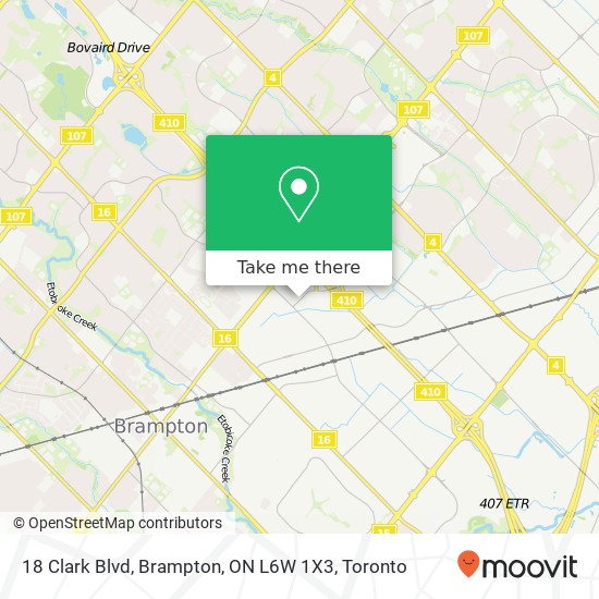 18 Clark Blvd, Brampton, ON L6W 1X3 map