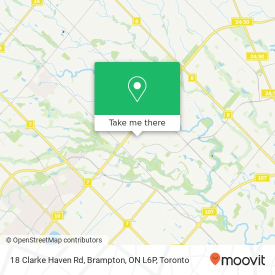 18 Clarke Haven Rd, Brampton, ON L6P map