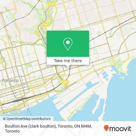Boulton Ave (clark boulton), Toronto, ON M4M map