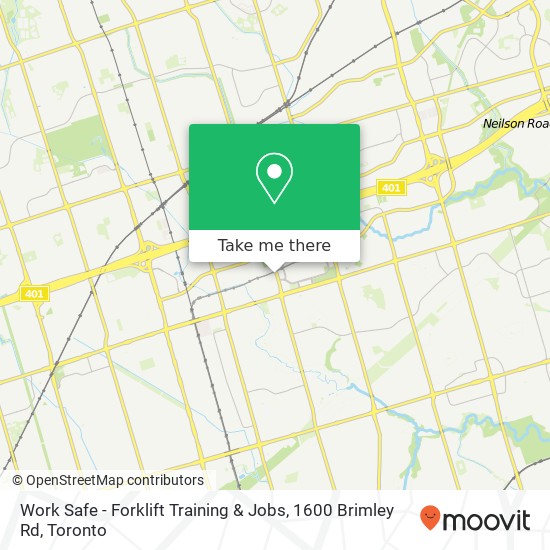 Work Safe - Forklift Training & Jobs, 1600 Brimley Rd map