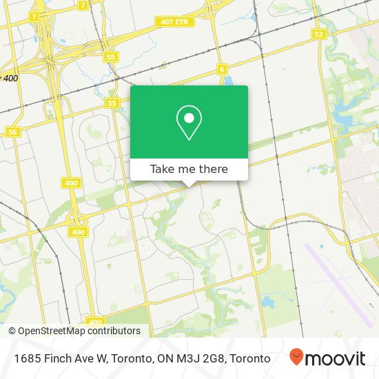 1685 Finch Ave W, Toronto, ON M3J 2G8 map