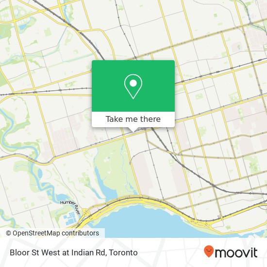 Bloor St West at Indian Rd map