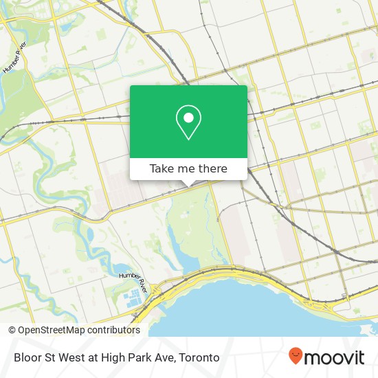 Bloor St West at High Park Ave map