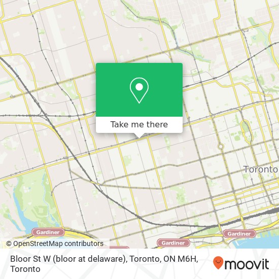 Bloor St W (bloor at delaware), Toronto, ON M6H map