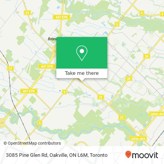 3085 Pine Glen Rd, Oakville, ON L6M map