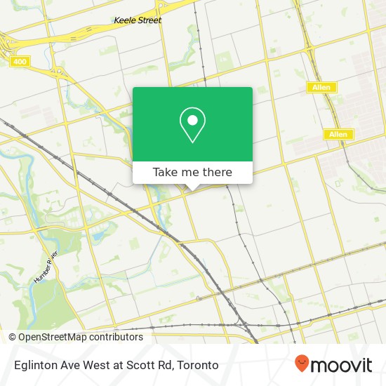 Eglinton Ave West at Scott Rd map