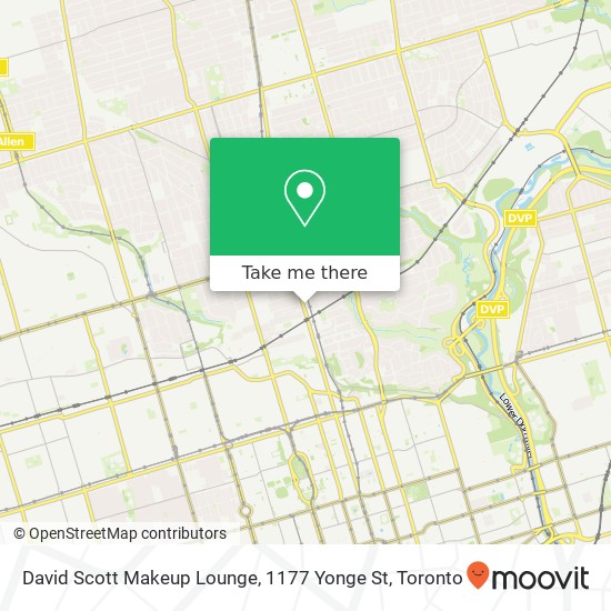 David Scott Makeup Lounge, 1177 Yonge St map