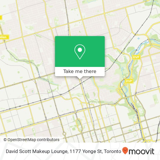 David Scott Makeup Lounge, 1177 Yonge St plan