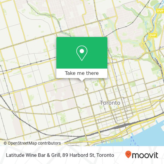 Latitude Wine Bar & Grill, 89 Harbord St plan