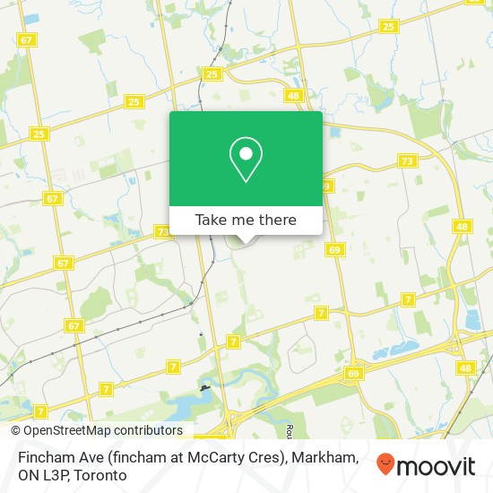 Fincham Ave (fincham at McCarty Cres), Markham, ON L3P map