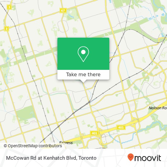 McCowan Rd at Kenhatch Blvd map
