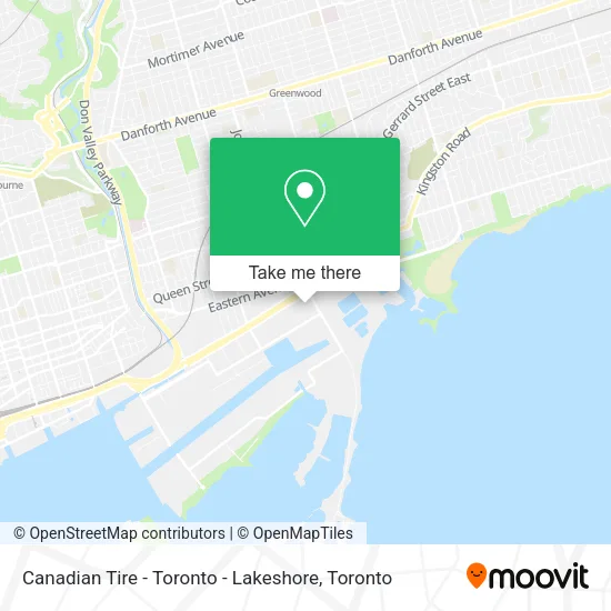 Canadian Tire - Toronto - Lakeshore map