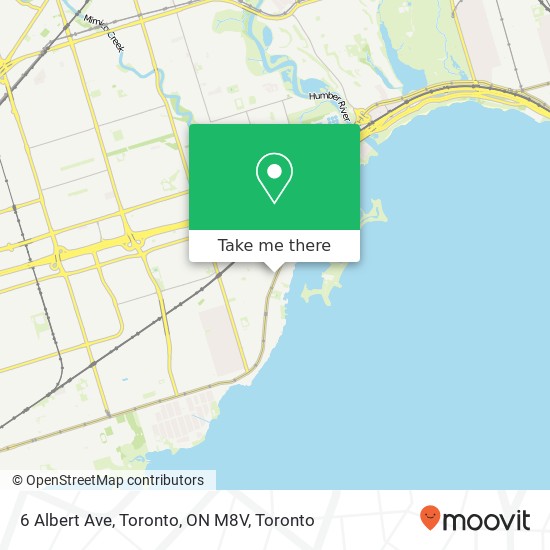 6 Albert Ave, Toronto, ON M8V map