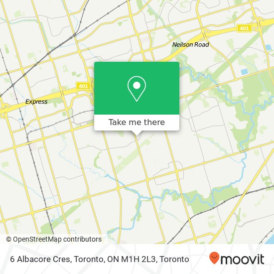 6 Albacore Cres, Toronto, ON M1H 2L3 map