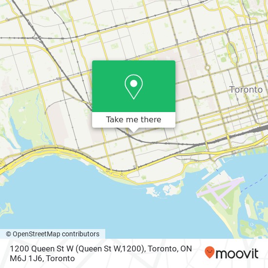 1200 Queen St W (Queen St W,1200), Toronto, ON M6J 1J6 map