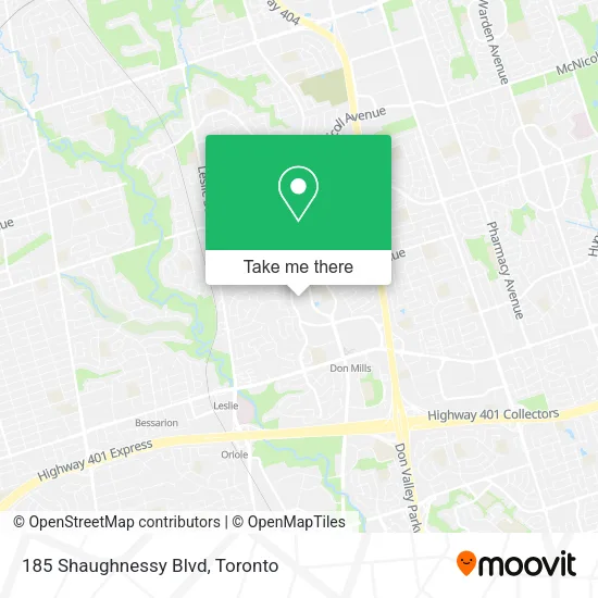 185 Shaughnessy Blvd map