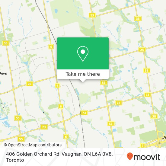 406 Golden Orchard Rd, Vaughan, ON L6A 0V8 map