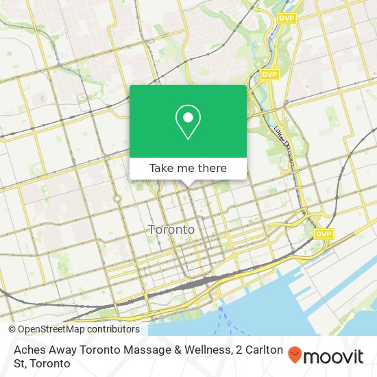 Aches Away Toronto Massage & Wellness, 2 Carlton St map