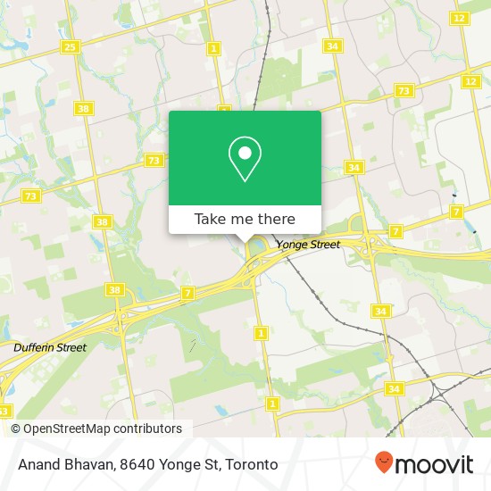 Anand Bhavan, 8640 Yonge St map