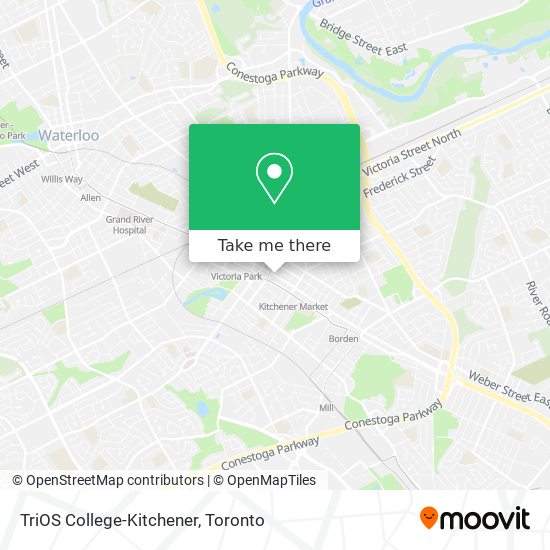 TriOS College-Kitchener map