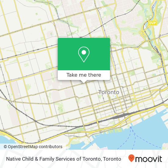 Native Child & Family Services of Toronto map