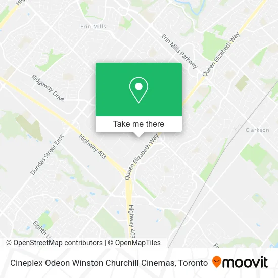 Cineplex Odeon Winston Churchill Cinemas map