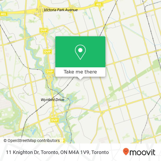11 Knighton Dr, Toronto, ON M4A 1V9 map