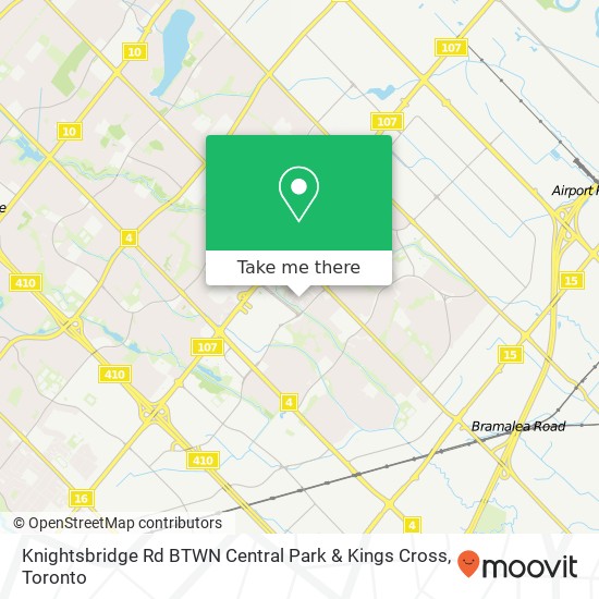 Knightsbridge Rd BTWN Central Park & Kings Cross map