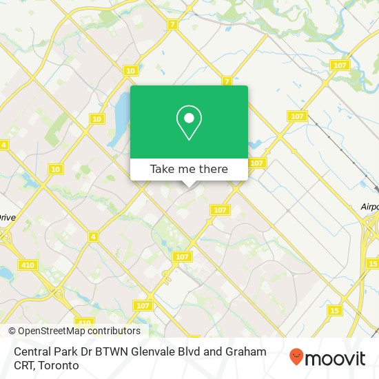 Central Park Dr BTWN Glenvale Blvd and Graham CRT map